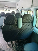 Load image into Gallery viewer, Ford Transit MK7 Minibus INKA Front & Rear Waterproof Seat Covers In Black MY 2010 - 2014