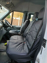 Load image into Gallery viewer, Ford Transit MK7 Minibus INKA Front & Rear Waterproof Seat Covers In Black MY 2010 - 2014