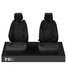 Load image into Gallery viewer, Range Rover Evoque 3-Door 2010 - 2015 Front Inka Tailored Waterproof Seat Covers Driver and Single Passenger with DVD headrests in BLACK