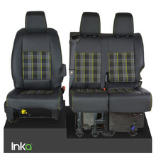 Load image into Gallery viewer, Vauxhall Vivaro MK 3 INKA Front Set Tailored Leatherette Seat Covers MY19-Present - Tartan Embroidery