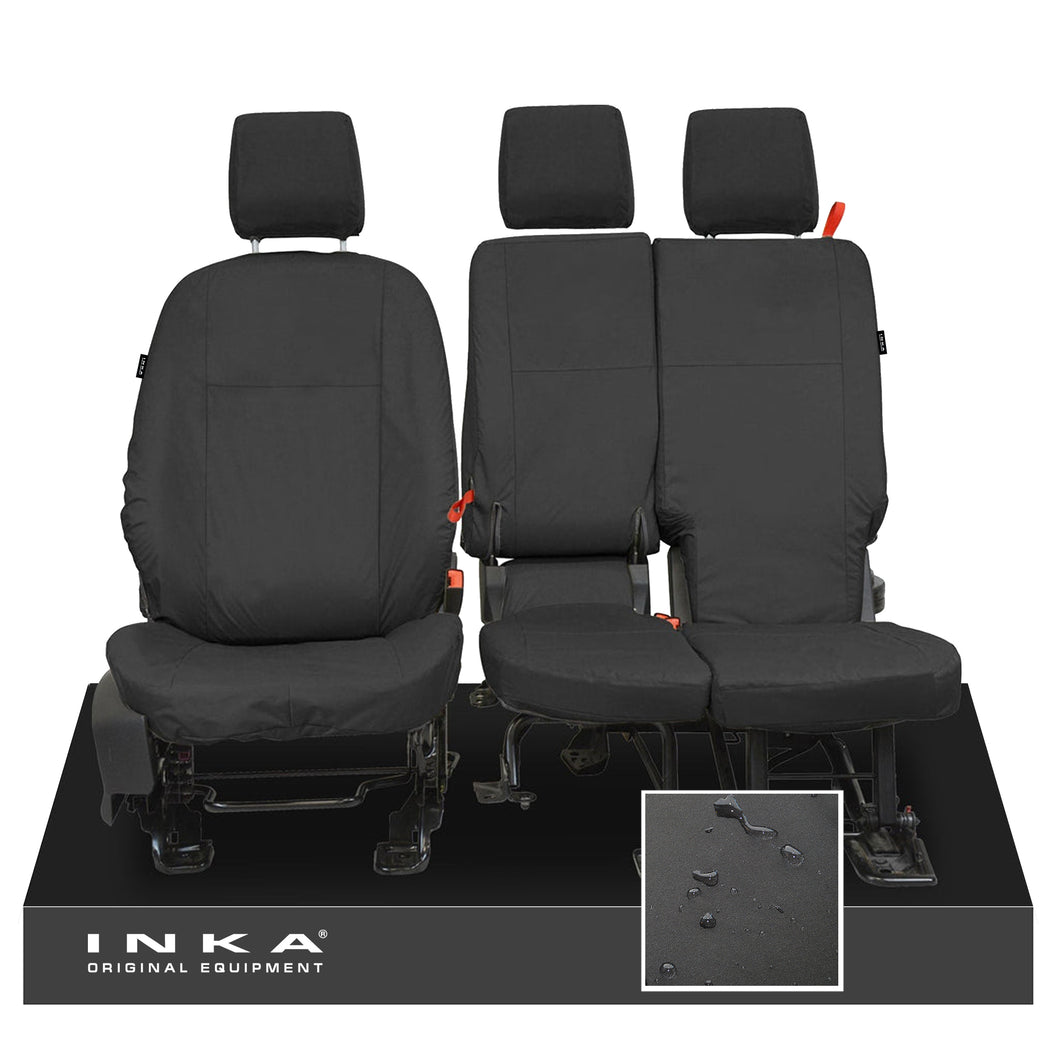 Ford Transit Connect MK2 INKA Front 1+2 Tailored Waterproof Seat Covers Set Black MY-2013-2024