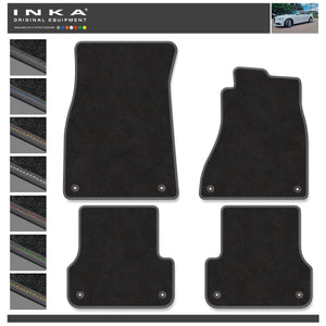 Audi A6 Front & Rear Tailored Carpet Mat with 7x Stitch Colours Fits MY 11-19