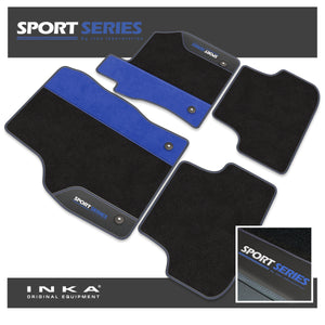 Audi A3 Tailored Car Mats (Front & Rear Set) with Premium Carpet & OEM Leatherette Suedetara Inserts  Fits MY 2020 Onwards