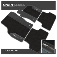Load image into Gallery viewer, Audi A3 Tailored Car Mats (Front &amp; Rear Set) with Premium Carpet &amp; OEM Leatherette Suedetara Inserts  Fits MY 2020 Onwards
