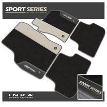 Load image into Gallery viewer, Audi A3 Tailored Car Mats (Front &amp; Rear Set) with Premium Carpet &amp; OEM Leatherette Suedetara Inserts  Fits MY 2020 Onwards
