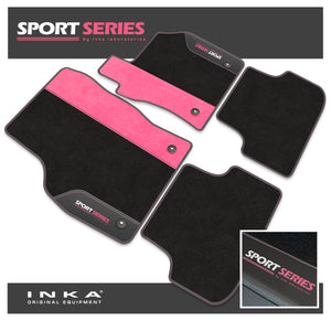 Audi A3 Tailored Car Mats (Front & Rear Set) with Premium Carpet & OEM Leatherette Suedetara Inserts  Fits MY 2020 Onwards