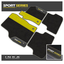 Load image into Gallery viewer, Audi A3 Tailored Car Mats (Front &amp; Rear Set) with Premium Carpet &amp; OEM Leatherette Suedetara Inserts  Fits MY 2020 Onwards
