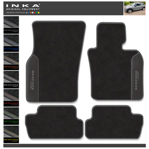 MINI F56 Tailored Car Mats (Front & Rear Set) with Premium Carpet & OEM Leatherette Fits MY2014-2024