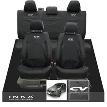 Load image into Gallery viewer, VW Caddy Kombi Maxi Life INKA Front &amp; Rear Tailored Waterproof Seat Covers Black MY-2007-2019 (Choice of 7 Colours)
