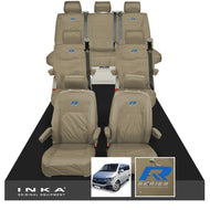 VW Caravelle T6.1,T6,T5.1 Inka 7 Seater Full Set Fully Tailored Waterproof Seat Covers Beige