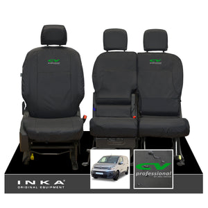 Citroen Berlingo MK3 Front Inka Fully Tailored Waterproof Seat Covers Black MY2018 to present