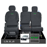 Citroen Berlingo MK2 Front Inka Fully Tailored Waterproof Seat Covers Black MY08-17 - CV Professional Embroidery