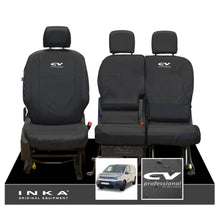 Load image into Gallery viewer, Citroen Berlingo MK3 Front Inka Fully Tailored Waterproof Seat Covers Black MY2018 to present
