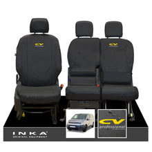 Load image into Gallery viewer, Citroen Berlingo MK3 Front Inka Fully Tailored Waterproof Seat Covers Black MY2018 to present
