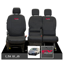 Load image into Gallery viewer, Citroen Berlingo MK3 Front 1+2 Inka Fully Tailored Waterproof Seat Covers Black MY2018 to present
