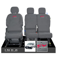 Citroen Berlingo MK2 Front Inka Fully Tailored Waterproof Seat Covers Grey MY08-17 - CV Racing Embroidery