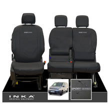 Load image into Gallery viewer, Citroen Berlingo MK3 Front 1+2 Inka Fully Tailored Waterproof Seat Covers Black MY2018 to present
