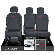 Citroen Berlingo MK2 Front Inka Fully Tailored Waterproof Seat Covers Black MY08-17 - Sport-Series Embroidery