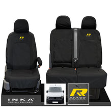 Load image into Gallery viewer, VW Crafter MK2 INKA Front Set 1+2 Tailored Waterproof Seat Covers Black MY-2017 Onwards [Choice of 7 Colours]
