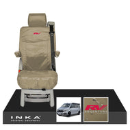 VW California Ocean/Coast/Beach/Surf Inka Fully Tailored Waterproof Seat Covers Sand Rear Single Swivel Fits T6.1 ,T6,T5.1 all model years fits with and without airbags - RV ADVENTURE Embroidery