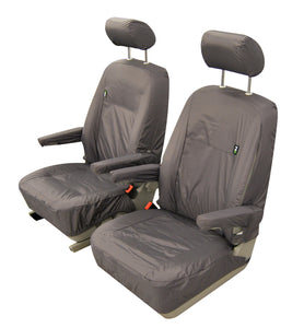 VW Caravelle T6.1, T6, T5.1 & T5 Front Captains Seats  1+1 INKA Tailored Waterproof Seat Covers MY-2003-2024 Black & Grey Colour Options