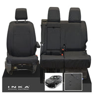 Citroen Dispatch INKA Front 1+2 Tailored Waterproof Seat Covers Black MY16 onwards - Plain Embroidery