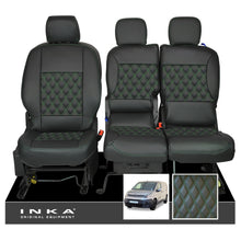 Load image into Gallery viewer, Citroen Berlingo MK2 Front 1+2 INKA Bentley Leatherette Tailored Seat Covers Black MY 08-17
