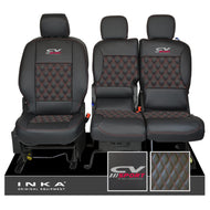 Citroen Berlingo MK3 Front 1+2 CV SPORT INKA Bentley Leatherette Tailored Seat Covers Black MY 2018 to present