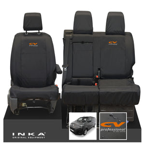 Citroen Dispatch INKA Front 1+2 Tailored Waterproof Seat Covers Black MY16 onwards