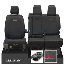 Load image into Gallery viewer, Citroen Dispatch INKA Front 1+2 Tailored Waterproof Seat Covers Black MY16 onwards
