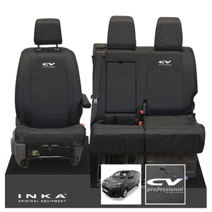 Citroen Dispatch INKA Front 1+2 Tailored Waterproof Seat Covers Black MY16 onwards