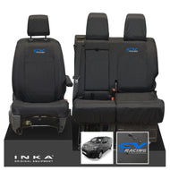 Citroen Dispatch INKA Front 1+2 Tailored Waterproof Seat Covers Black MY16 onwards - CV Racing Embroidery