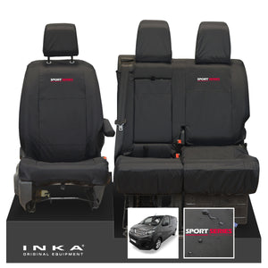 Citroen Dispatch INKA Front 1+2 Tailored Waterproof Seat Covers Black MY16 onwards