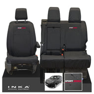 Citroen Dispatch INKA Front 1+2 Tailored Waterproof Seat Covers Black MY16 onwards - Sport-Series Embroidery