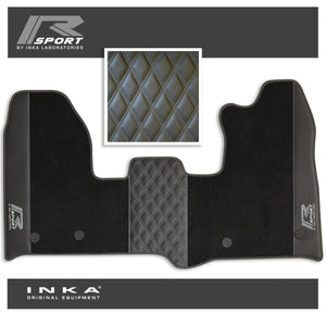 Ford Transit Custom INKA R-Sport Bentley Leatherette Front Tailored Carpet Mat Black MY12-23