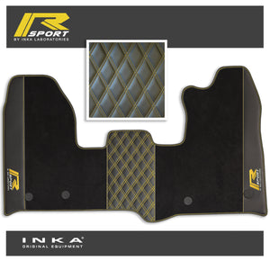 Ford Transit Custom INKA R-Sport Bentley Leatherette Front Tailored Carpet Mat Black MY12-23