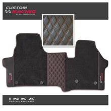 Load image into Gallery viewer, The All New Ford Transit Custom INKA Custom Racing Bentley Leatherette Front Tailored Carpet Floor Mat Black MY24 Onwards
