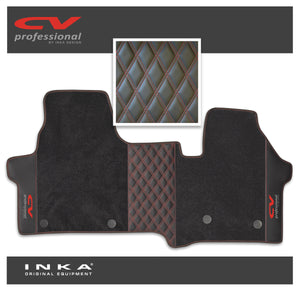 The All New Ford Transit Custom INKA CV Professional Bentley Leatherette Front Tailored Carpet Floor Mat Black MY24 Onwards