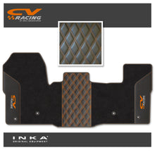 Load image into Gallery viewer, Ford Transit MK8/MK9 MY14 to Present Tailored Carpet Mat Black Fits All Derivatives Incl Jumbo - CV Racing Embroidery
