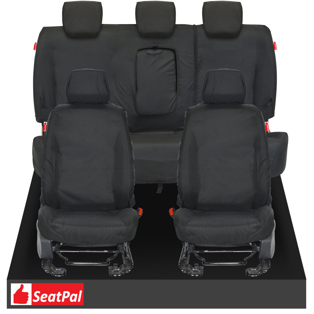 Ford Ranger Front & Rear Set Tailored Waterproof Seat Covers 2006-2012 Black