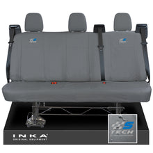 Load image into Gallery viewer, Ford Transit Custom INKA Rear Triple Set Tailored Waterproof Seat Covers Grey
