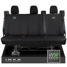 Load image into Gallery viewer, Ford Transit Custom INKA Rear Triple Set Tailored Waterproof Seat Covers Black
