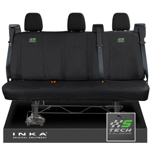 Ford Transit Custom INKA Rear Triple Set Tailored Waterproof Seat Covers Black