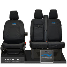 Load image into Gallery viewer, Ford Transit Custom INKA Front Set 1+2 Tailored Waterproof Seat Covers Black
