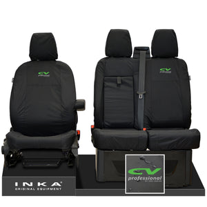 Ford Transit Custom INKA Front Set 1+2 Tailored Waterproof Seat Covers Black