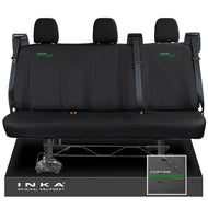 Ford Transit Custom INKA Rear Triple Tailored Waterproof Seat Covers Black MY-12-25 (Choice of 7 Colours) - Custom Professional Embroidery