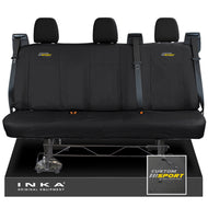 Ford Transit Custom INKA Rear Triple Tailored Waterproof Seat Covers Black MY-12-25 (Choice of 7 Colours) - Custom Sport Embroidery