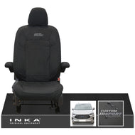 The All New Ford Transit Custom INKA Single Driver Tailored Waterproof Seat Cover Black MY-2024 Onwards - Custom Sport Embroidery