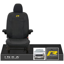 Load image into Gallery viewer, The All New Ford Transit Custom INKA Single Driver Tailored Waterproof Seat Cover Black MY-2024 Onwards
