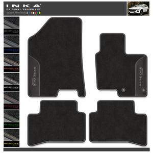 Hyundai Tucson Car Mats (Front & Rear Set) with Premium Carpet & OEM Leatherette Fits MY20 Onwards